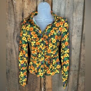 Desigual Floral Fitted Blouse - Size X-Small